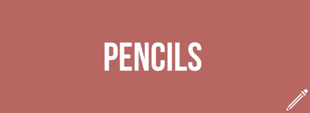 Small website banner showing leading to a page showing our range of Printed Pencils.