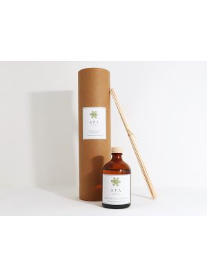Amber glass 100ml reed diffuser with your design branded to the bottle and cardboard tube label.