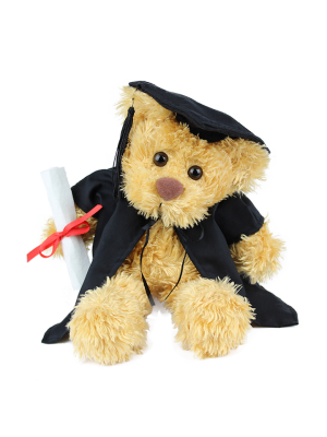 26cm Graduation Teddy Bear- Rocky Honey