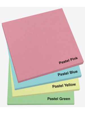 75mm x 75mm Pastel Sticky Note Pad- Colour Options