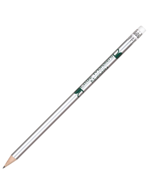 Argente Pencil with Eraser- Silver with printing