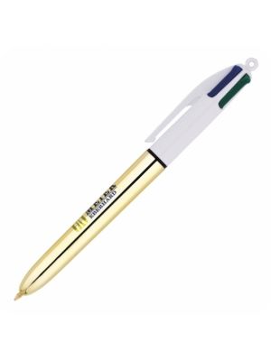 BIC® 4 Colours Shine Ballpen- Gold with printing