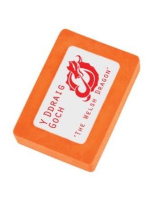 Rectangle Shaped Snap Eraser- Orange with printing
