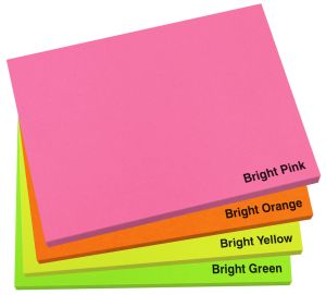 100mm x 75mm Bright Sticky Note Pad- Colour Options