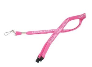 10mm Tubular Polyester Lanyard- Pink