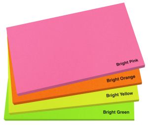 127mm x 76mm Bright Sticky Note Pad- Colour Options