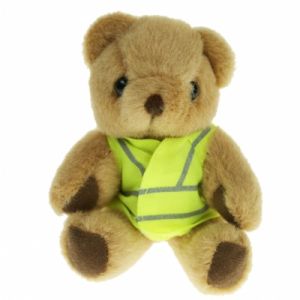 13cm Jointed Honey Hi-Vis Bear