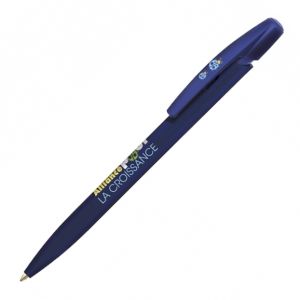 BIC® Media Clic Ballpen- Navy Barrel, Clip and Plug with printing