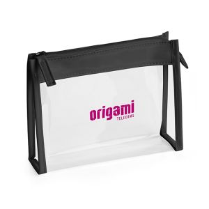 Branded Clear PVC Bag with Black Trim