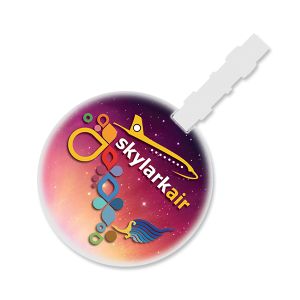 Circular Luggage Tag- Front with printing