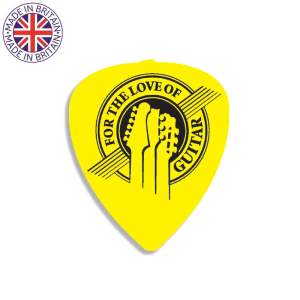 Coloured Plastic Printed Plectrum- Yellow