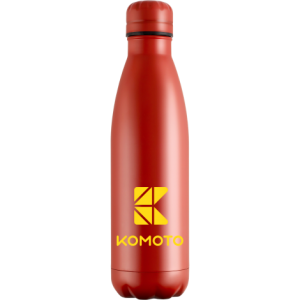 Coloured Mood® Powder Coated Bottle- Red with branding