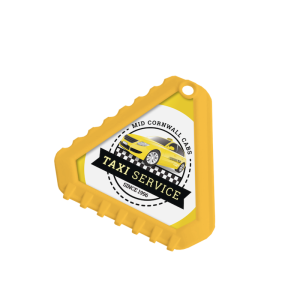 Coloured Triangle Ice Scraper- Yellow