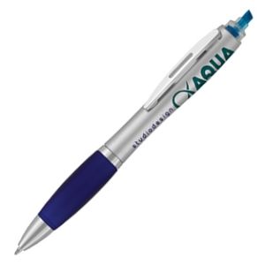 Contour Max Ballpoint Pen with Highlighter- Blue with printing