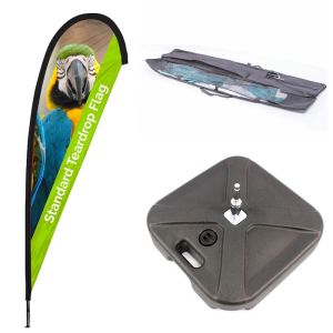 Printed Drop Feather Flag and Fillable Base Set