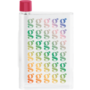 Genie Note Bottle- Magenta lid with a full colour digital print