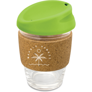 Kiato Cup with Cork Band- Bright Green