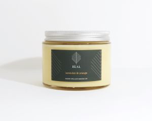 Large 3-Wick Glass Jar Candle with your branding printed to the front label.