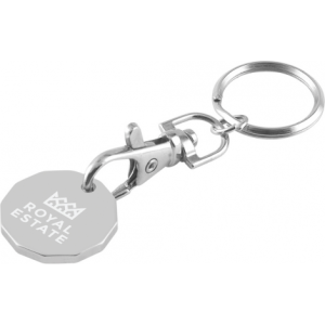 Metal Trolley Coin Keyring