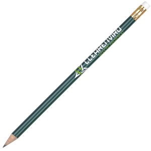 Oro Round Wooden Pencil with Eraser- Green