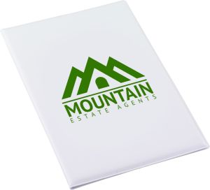 PVC Scorecard Holder- White with printing
