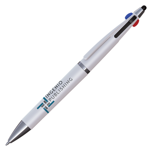 Quad-i Stylus Ballpen- White with printing