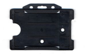 Rigid Card Holder- Black open front