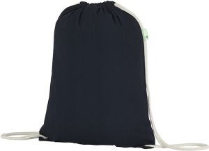 Seabrook Recycled Drawstring Bag- Black