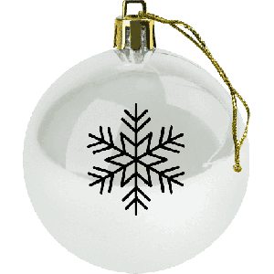 Personalised Shatterproof Gloss Christmas Bauble- White