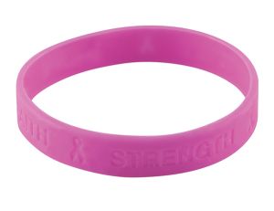 Debossed Silicone Wristband- Pink