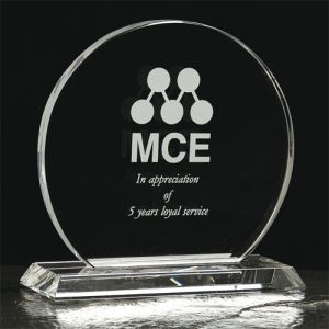 Small Crystal Circle Trophy