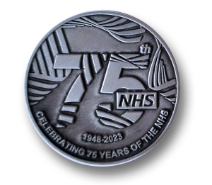 Stamped 75th NHS Anniversary Coin
