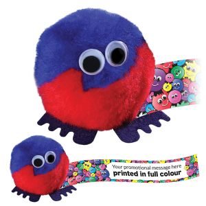 Standard Logobug- Royal Blue/Red Pom and Black Feet