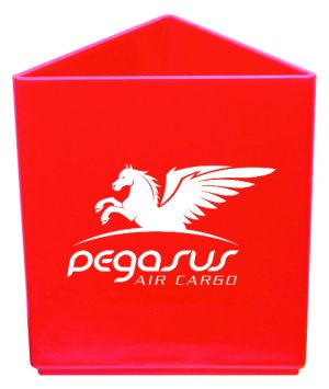 Tri Pen Pot- Red with printing