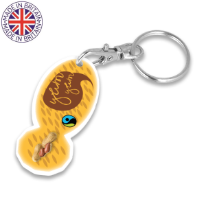 Trolley Stick Keyring- Oval shape