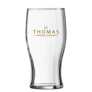 Personalised Tulip Pint Glasses- Branded to the front with your logo