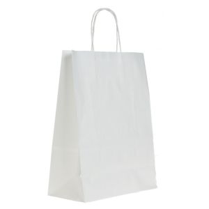 White Paper Carrier Bag- Twisted Handle
