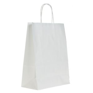 White Paper Carrier Bag- Twisted Handle