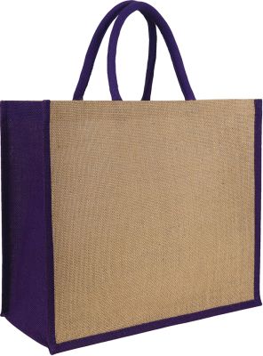 Yalding Eco Jute Bag- Natural/Purple