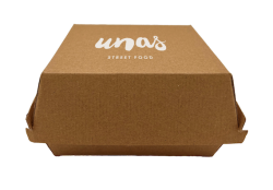 Branded Kraft Recyclable Burger Box