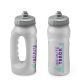 500ml Jogger Bottle- Printed Clear Bottle with Silver Valve Lid