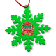 Coloured Snowflake Christmas Decoration in green made from recycled plastic in the UK.