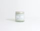 Small glass jar with scented candle and screw top lid. Your design printed to the front label.