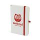 A6 White Notebook- Red