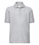 Kids Fruit of the Loom Polo Shirt- Heather Grey