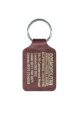 Large Square Bonded Leather Keyfob