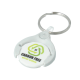 Oval Trolley Mate Keyring- White coin