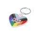 Printed Pride Heart Shaped Keyring