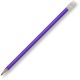 Purple pencil with silver ferule and white eraser made from recycled plastic.