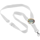 Round Snap Lanyard- White with printed connector